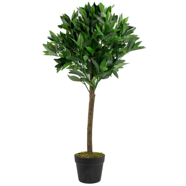 Artificial Lifelike Outdoor Round & Pyramid Bay Trees - 90cm to 120cm High - Image 4