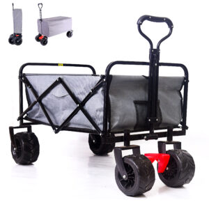 Folding Collapsible Trolley - Grey 80kg - With Cover